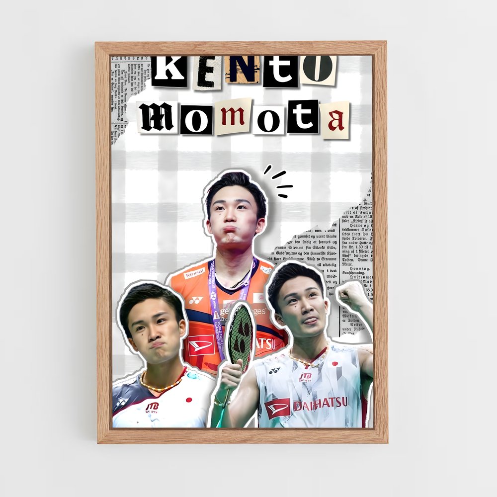 Poster Kento de momota – affiche Badminton (vue 4)